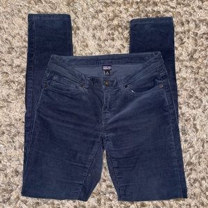 Patagonia Worn Wear Smolder Blue Mid-Rise Skinny Leg Corduroy Pants 26